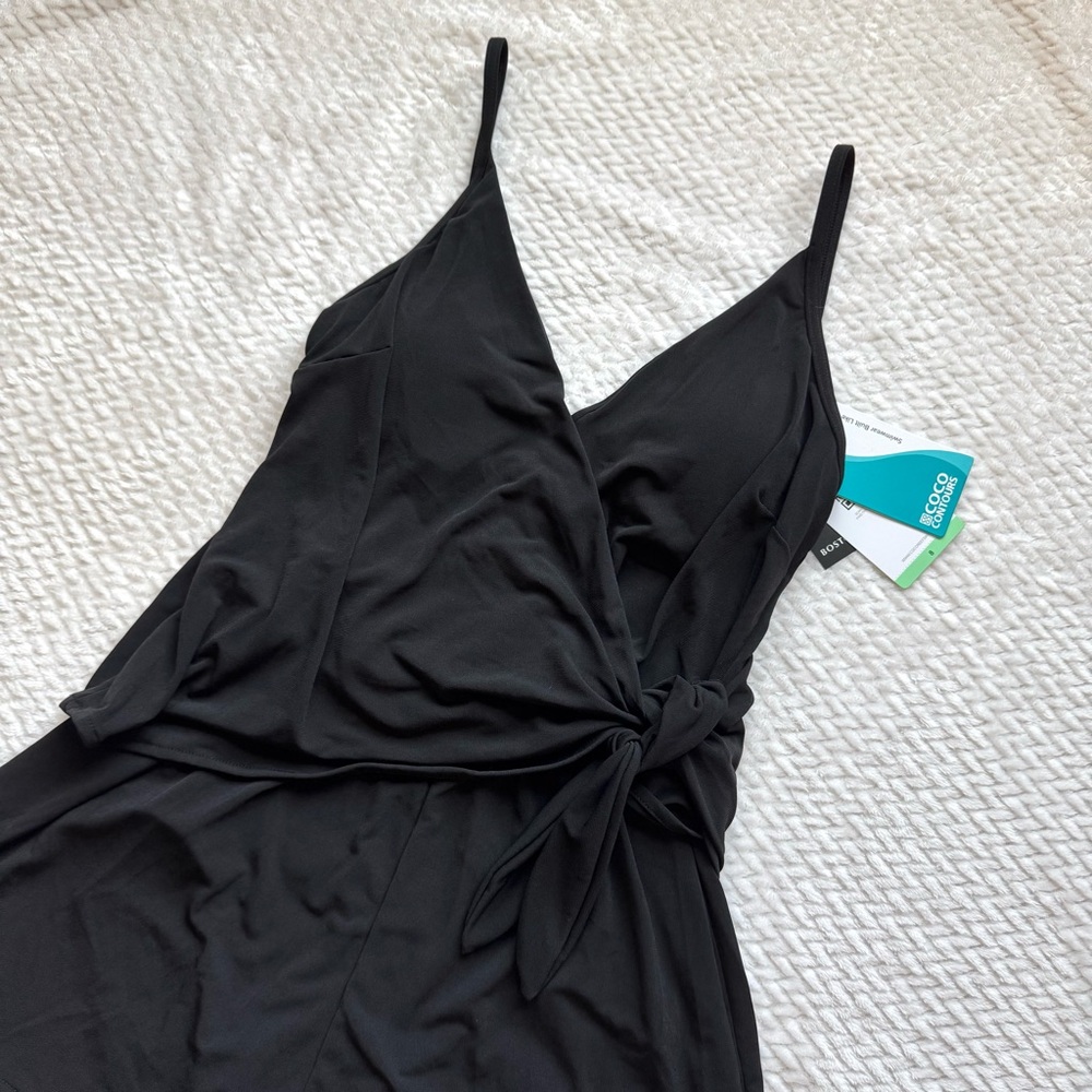 Coco Reef Contours Chroma One Piece Swimsuit Romper 8 Black Wrap Smoothing NWT - Picture 10 of 15